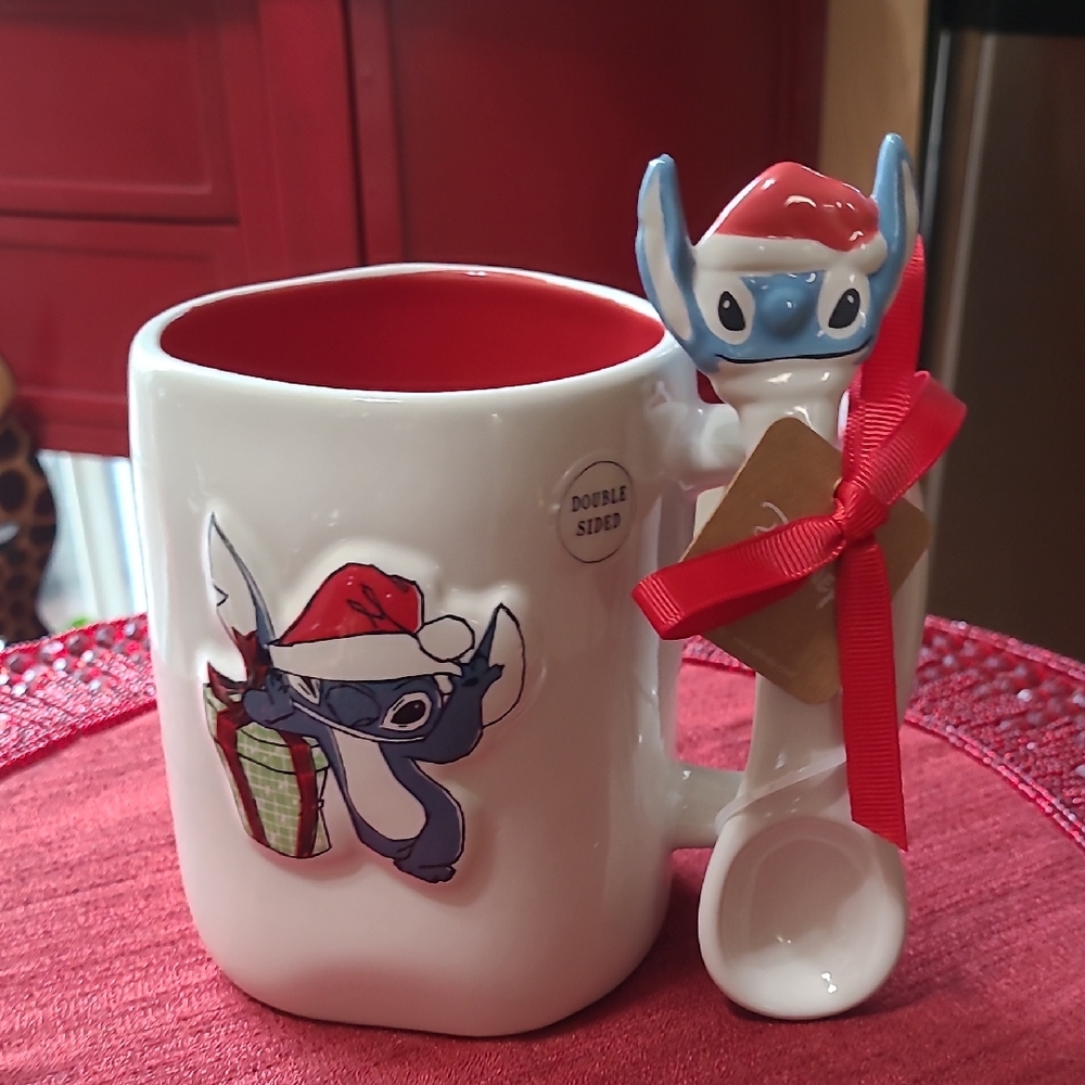 Rae Dunn Stitch Holiday Mug & Spoon